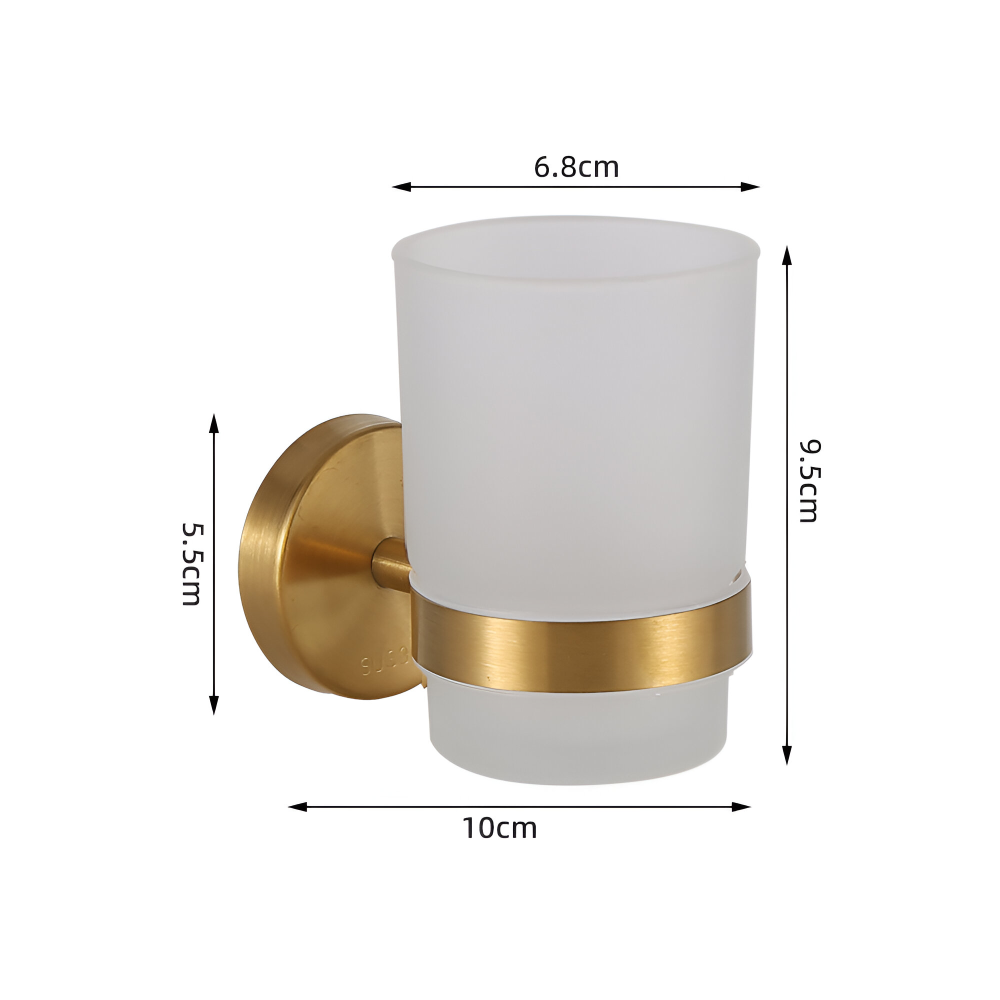 Brushed Gold Towel Rail Stainless Steel Wall Mounted Bathroom Rack