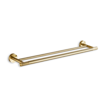 Brushed Gold Towel Rail Stainless Steel Wall Mounted Bathroom Rack