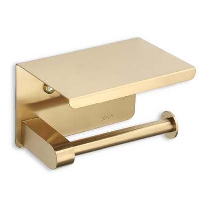 Brushed Gold Towel Rail Stainless Steel Wall Mounted Bathroom Rack
