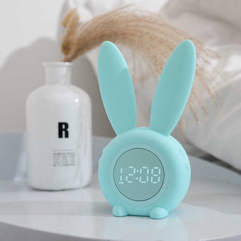 Bunny Kids Sleep Trainer Night Light & Alarm Clock