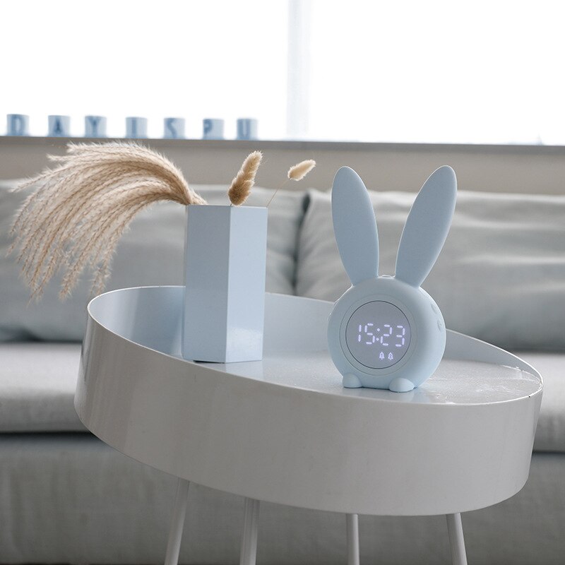 Bunny Kids Sleep Trainer Night Light & Alarm Clock