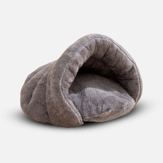 Calming Cave Dog Bed Anti Anxiety Soft Plush Enclosed Pet Bed