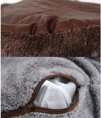 Calming Cave Dog Bed Anti Anxiety Soft Plush Enclosed Pet Bed