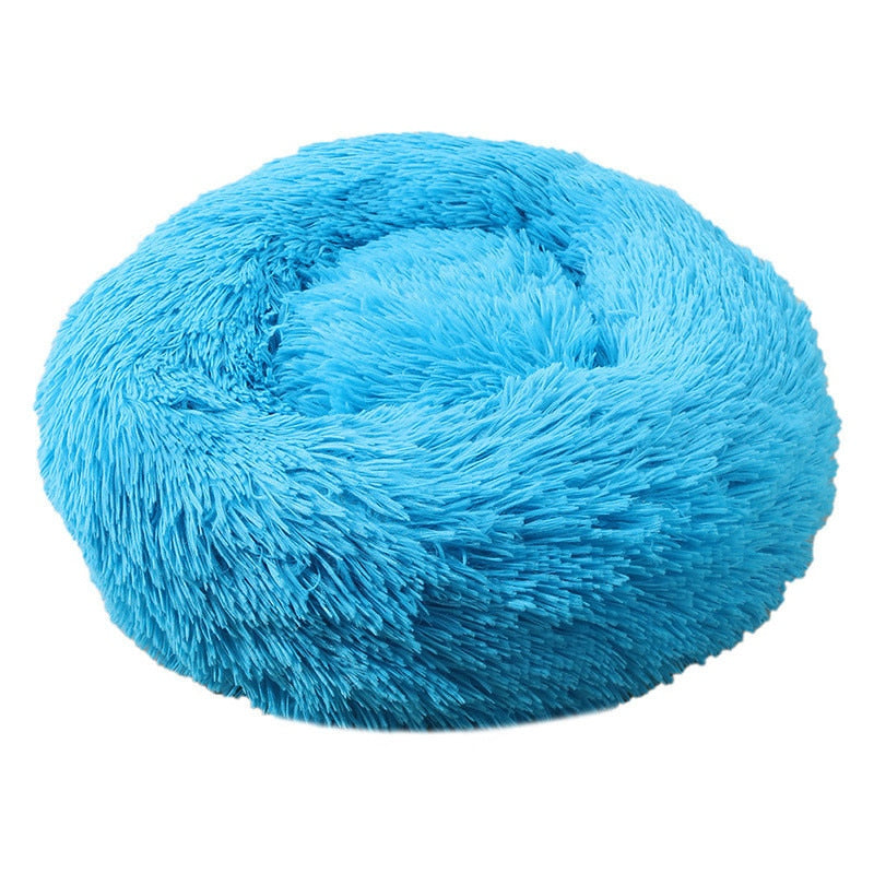 Calming Donut Dog Bed Plush Pet Cushion Nest