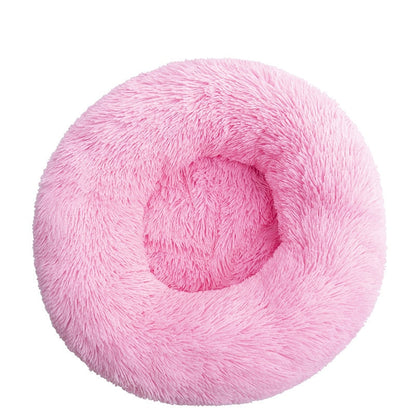 Calming Donut Dog Bed Plush Pet Cushion Nest