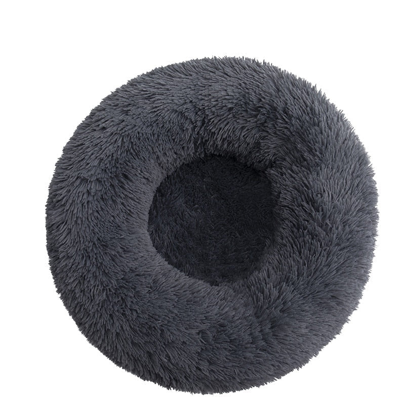 Calming Donut Dog Bed Plush Pet Cushion Nest