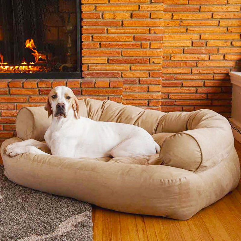 Calming Orthopedic Dog Bed Soft Plush Pet Sofa Cushion