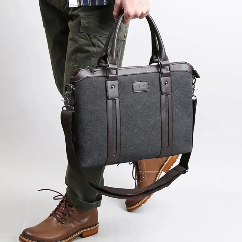 Canvas Crossbody Shoulder Bag Vintage Style Durable Everyday Tote
