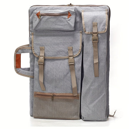 Canvas Drawing Board Backpack Artist Storage Bag Art Supplies Carry Case