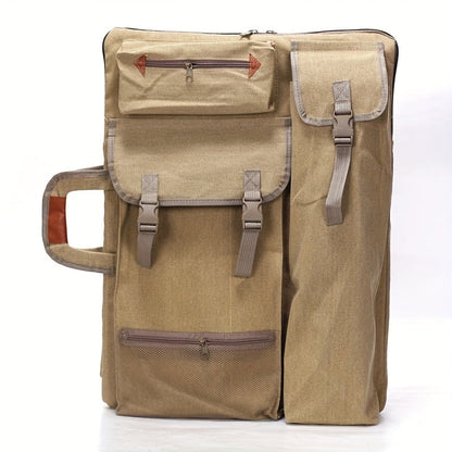 Canvas Drawing Board Backpack Artist Storage Bag Art Supplies Carry Case