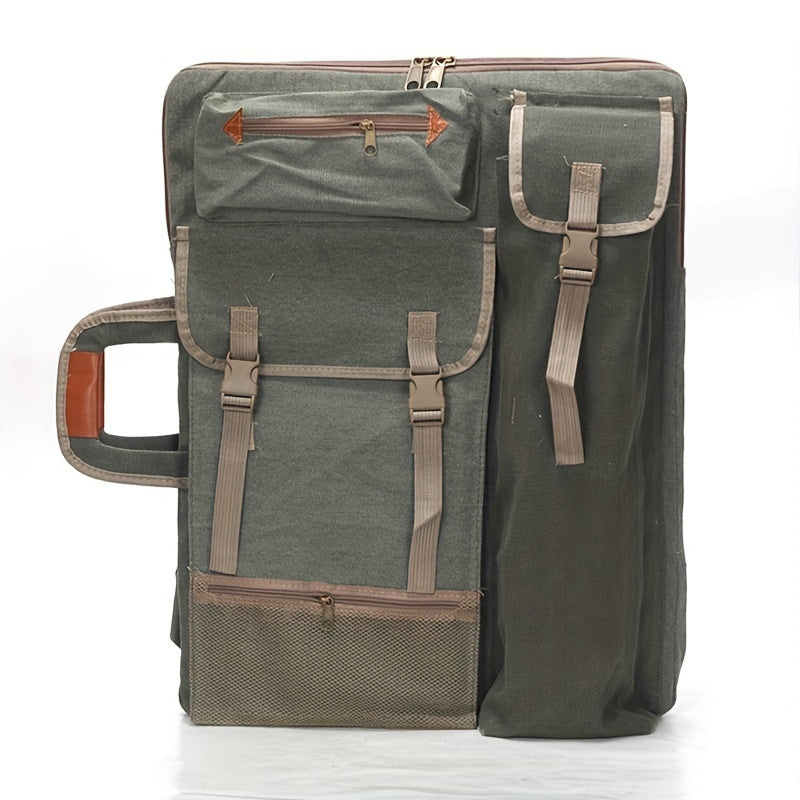 Canvas Drawing Board Backpack Artist Storage Bag Art Supplies Carry Case