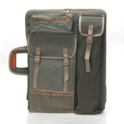 Canvas Drawing Board Backpack Artist Storage Bag Art Supplies Carry Case