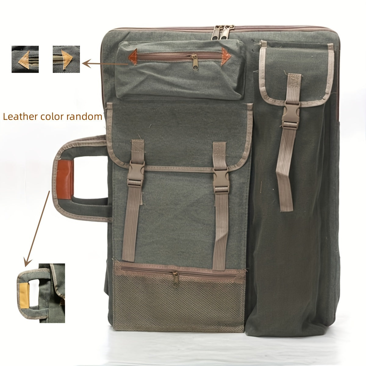 Canvas Drawing Board Backpack Artist Storage Bag Art Supplies Carry Case