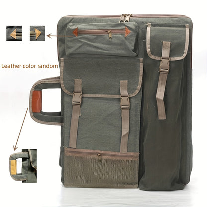 Canvas Drawing Board Backpack Artist Storage Bag Art Supplies Carry Case