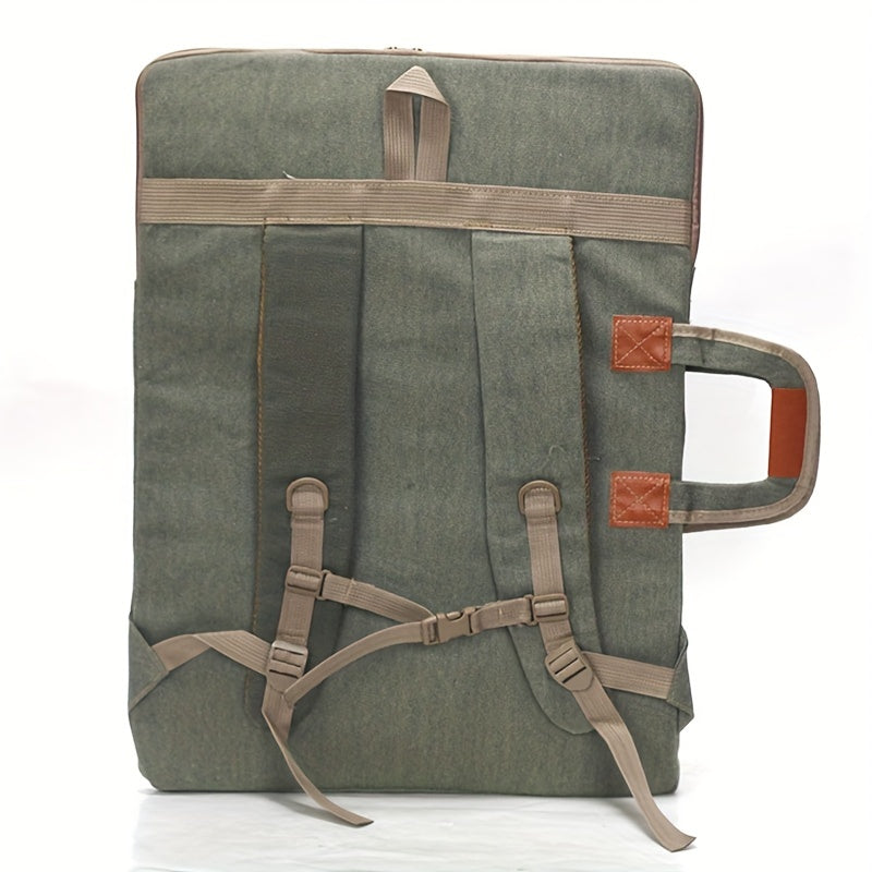 Canvas Drawing Board Backpack Artist Storage Bag Art Supplies Carry Case