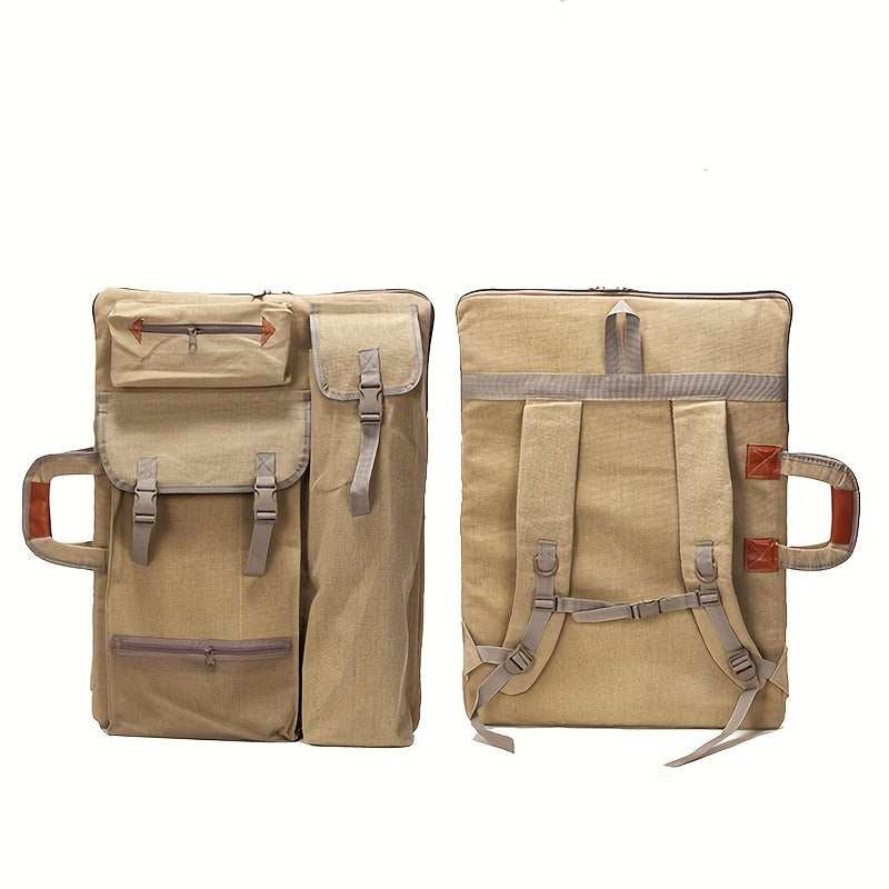 Canvas Drawing Board Backpack Artist Storage Bag Art Supplies Carry Case
