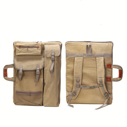 Canvas Drawing Board Backpack Artist Storage Bag Art Supplies Carry Case