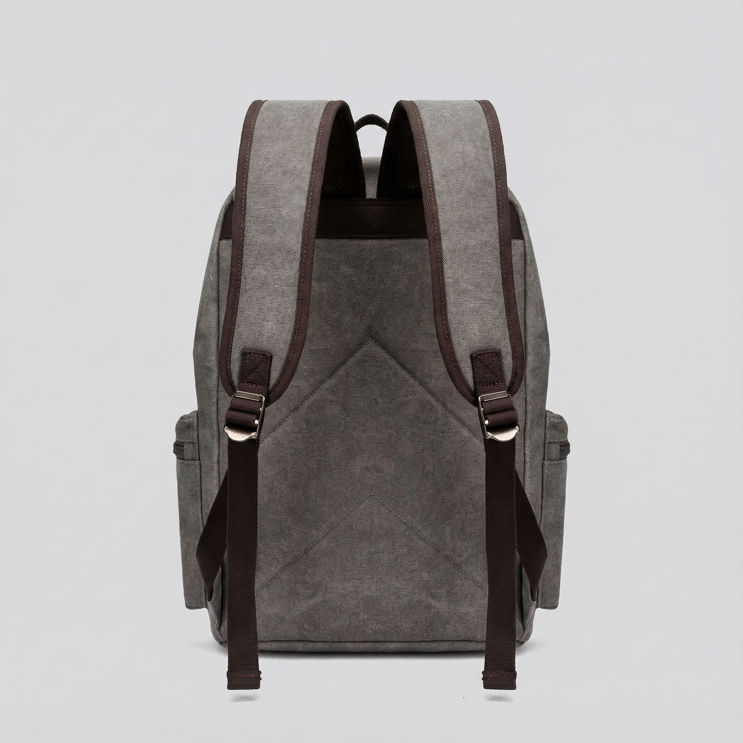 Canvas Leather Laptop Backpack Retro Travel School Bag