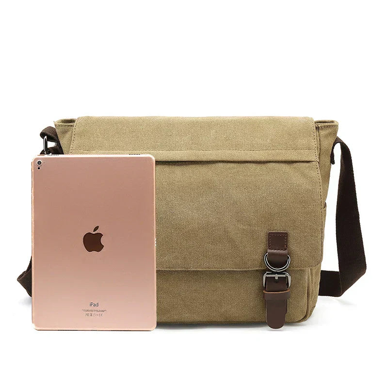 Canvas Shoulder Bag Crossbody Messenger Everyday Travel Bag