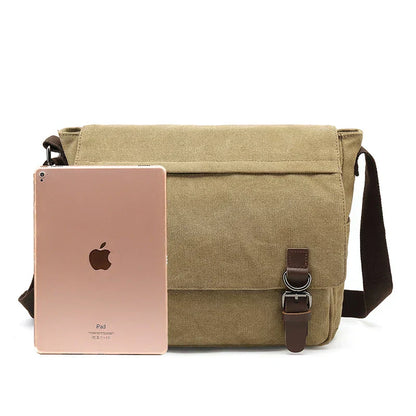 Canvas Shoulder Bag Crossbody Messenger Everyday Travel Bag