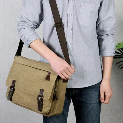 Canvas Shoulder Bag Crossbody Messenger Everyday Travel Bag