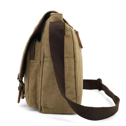 Canvas Shoulder Bag Crossbody Messenger Everyday Travel Bag