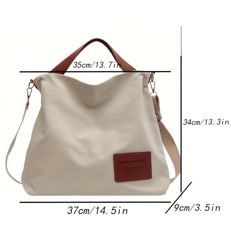 Canvas Shoulder Bag Minimalist Everyday Crossbody Tote