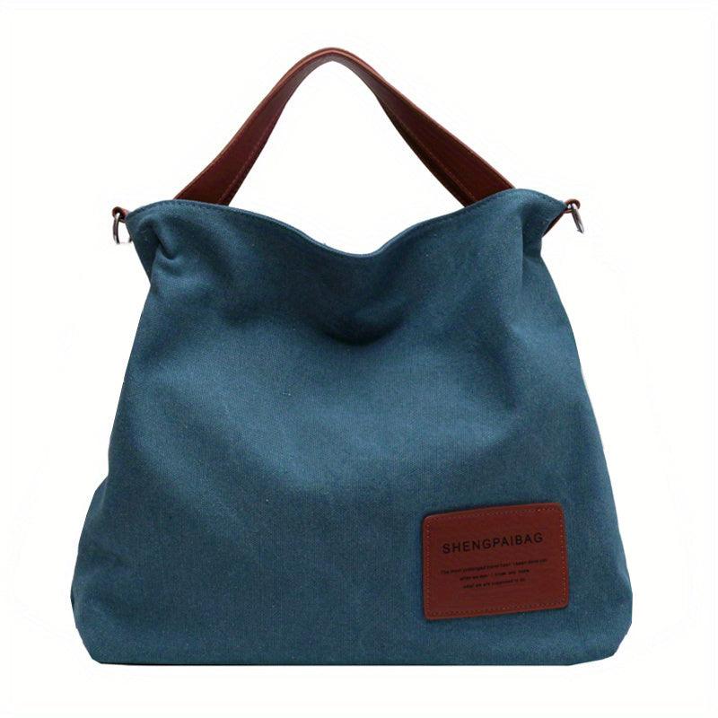 Canvas Shoulder Bag Minimalist Everyday Crossbody Tote