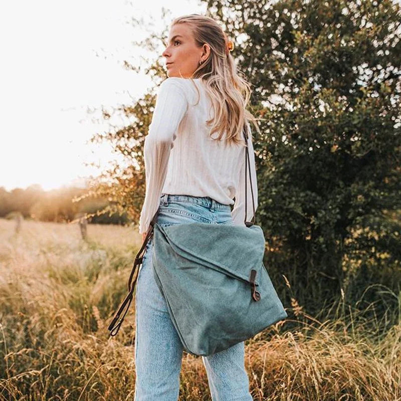 Canvas Shoulder Tote Bag Adjustable Strap Everyday Handbag