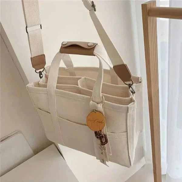 Canvas Tote Shoulder Bag Large Capacity Everyday Carry Shopper