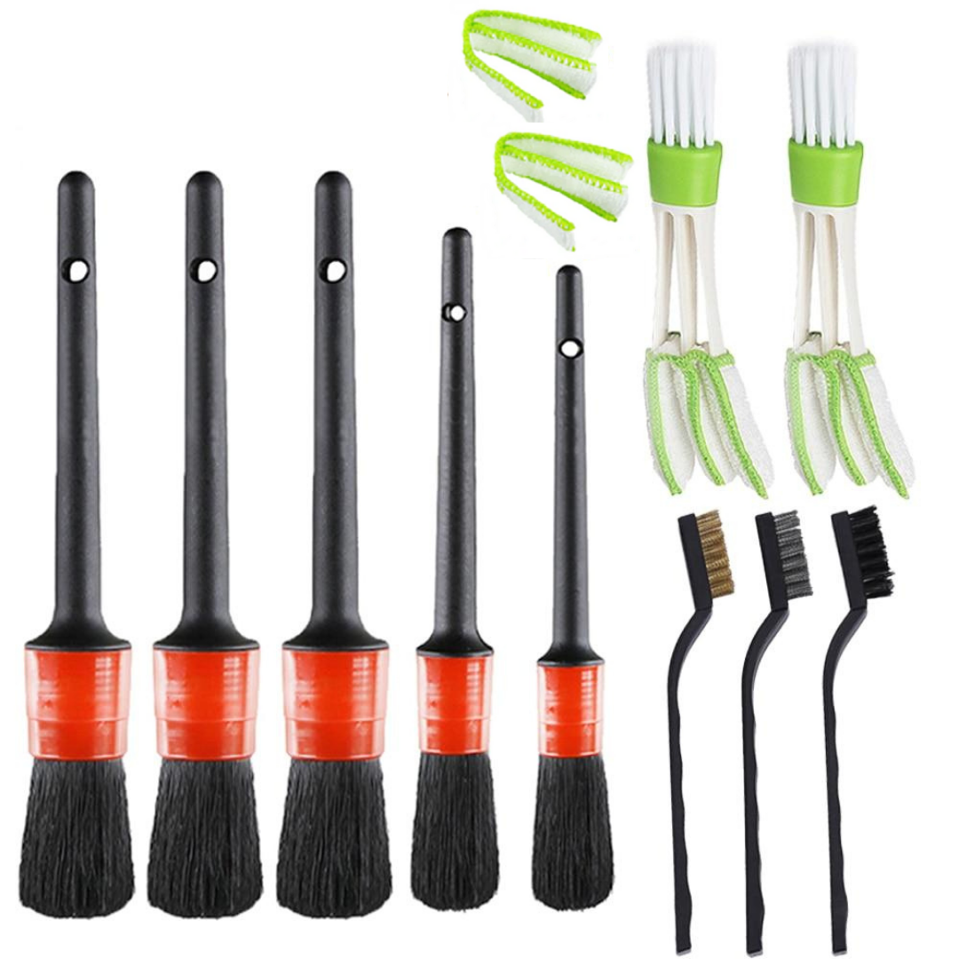 Car Detailing Brush Kit Interior Exterior Cleaning Tool Set