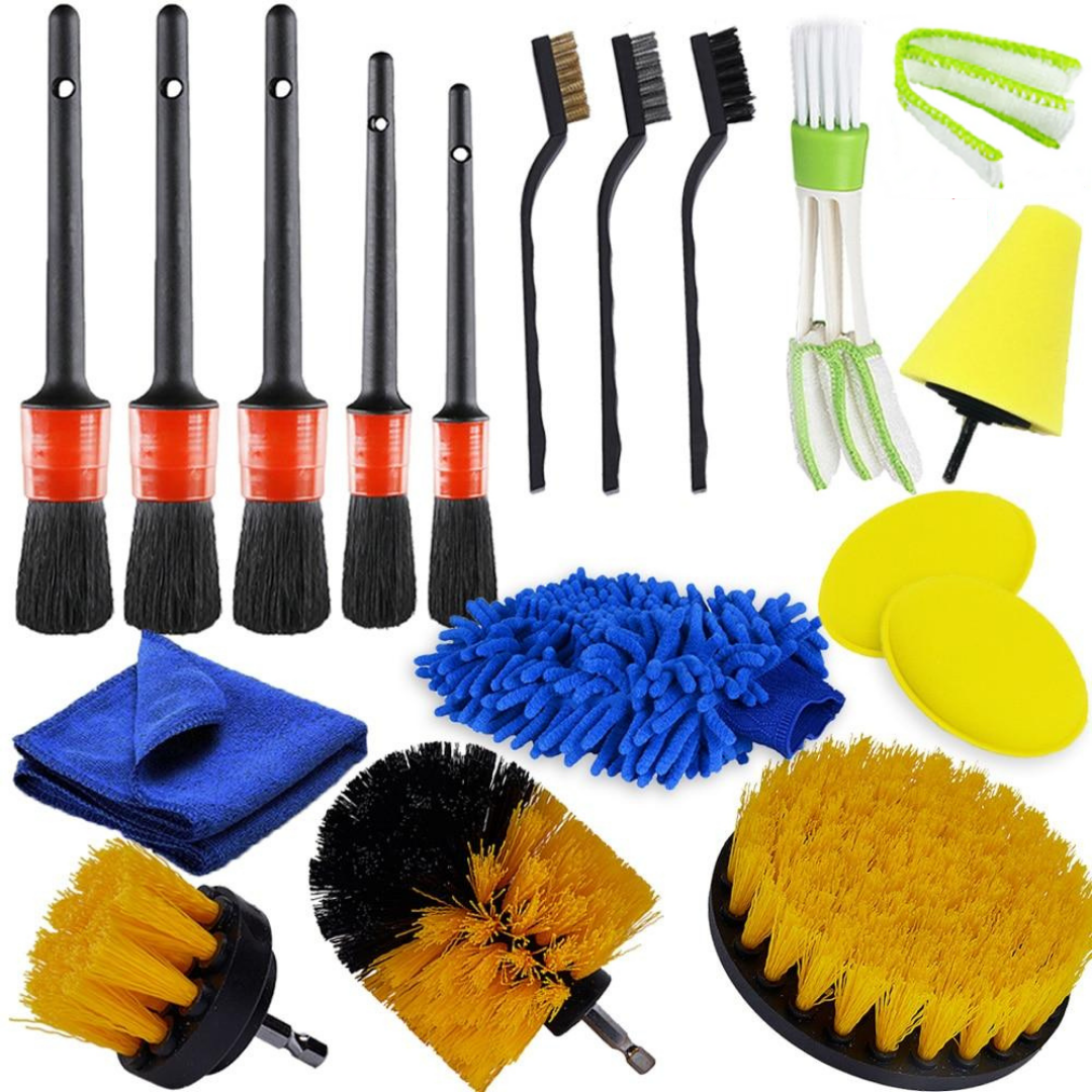 Car Detailing Brush Kit Interior Exterior Cleaning Tool Set