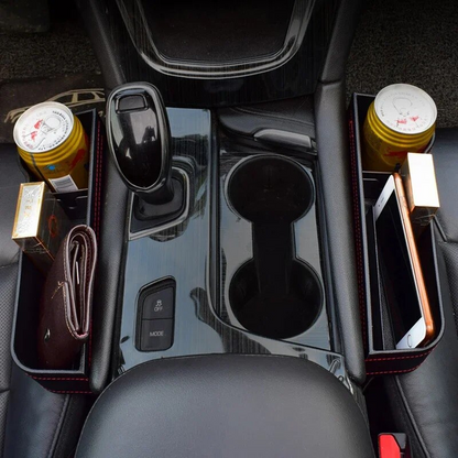 Car Seat Gap Organizer PU Leather Storage Console Holder