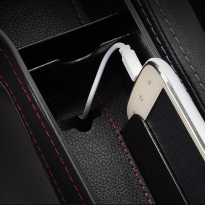 Car Seat Gap Organizer PU Leather Storage Console Holder