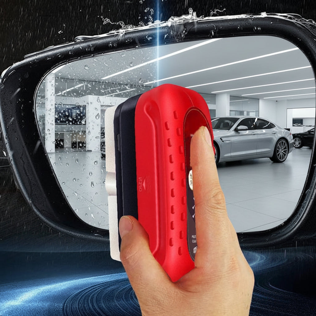 Car Windshield Glass Cleaner Kit with Applicator Brush and Cleaning Cloth
