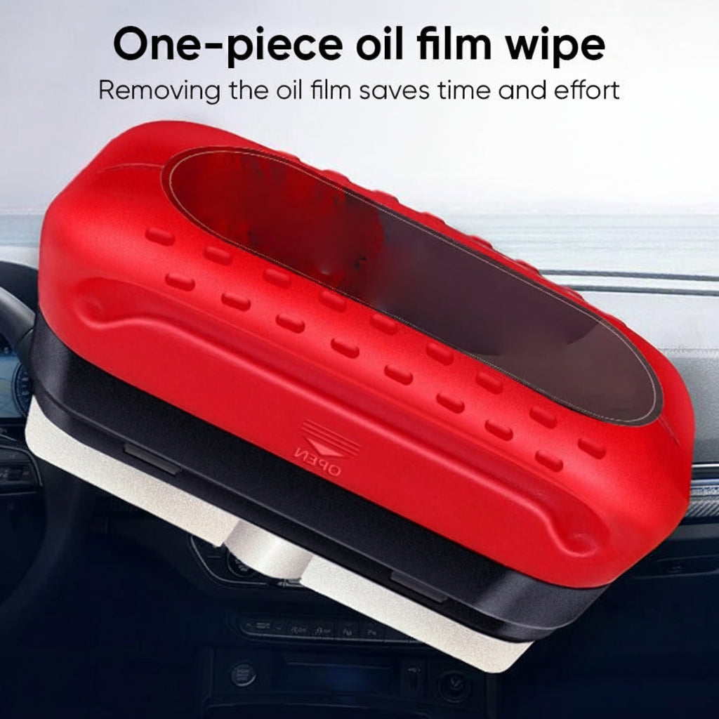 Car Windshield Glass Cleaner Kit with Applicator Brush and Cleaning Cloth