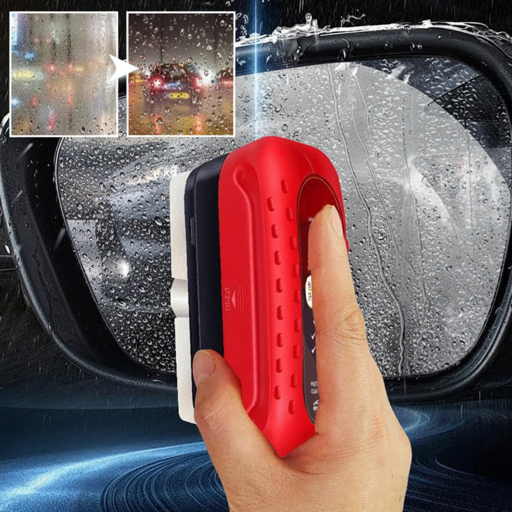 Car Windshield Glass Cleaner Kit with Applicator Brush and Cleaning Cloth