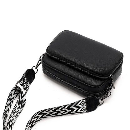 Carrie Messenger Bag Compact Leather Crossbody Shoulder Bag