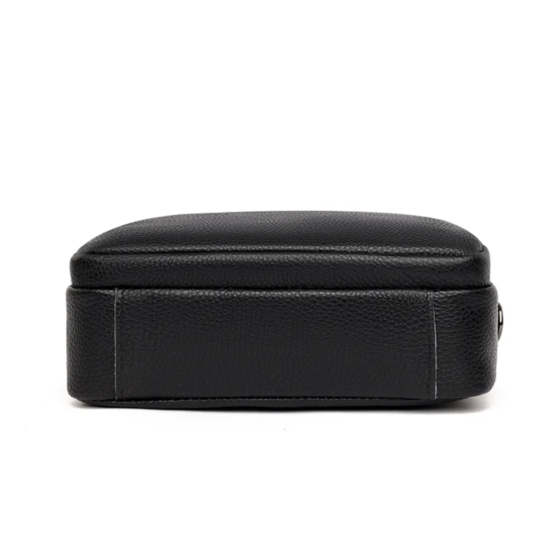Carrie Messenger Bag Compact Leather Crossbody Shoulder Bag