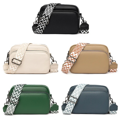 Carrie Messenger Bag Compact Leather Crossbody Shoulder Bag