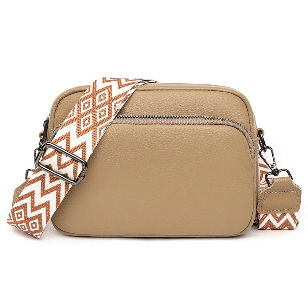 Carrie Messenger Bag Compact Leather Crossbody Shoulder Bag