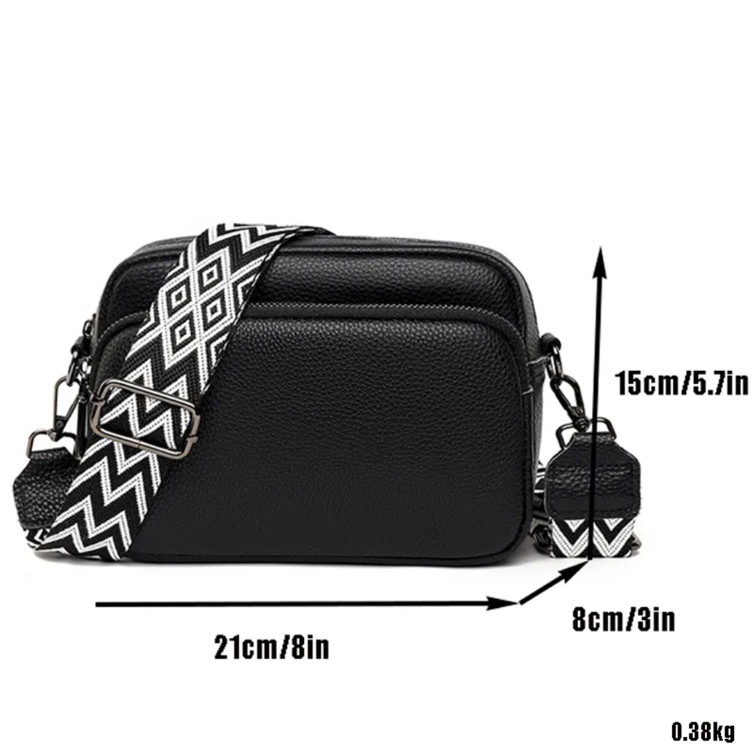 Carrie Messenger Bag Compact Leather Crossbody Shoulder Bag