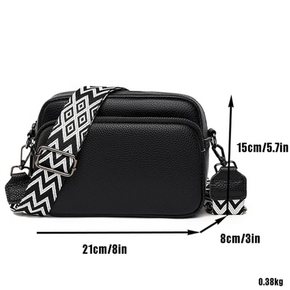 Carrie Messenger Bag Compact Leather Crossbody Shoulder Bag