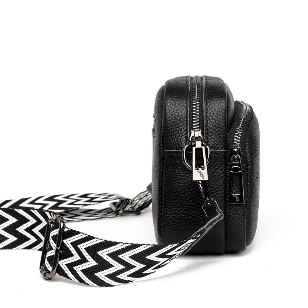 Carrie Messenger Bag Compact Leather Crossbody Shoulder Bag