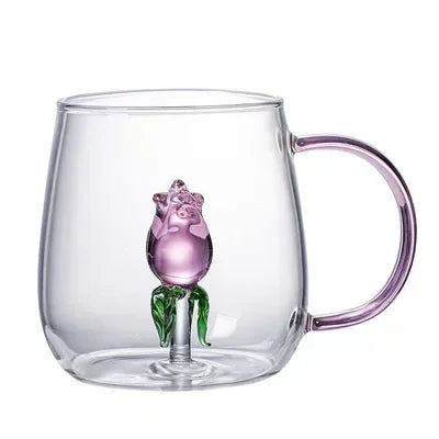 Cartoon Animal Glass Cup Cute Borosilicate Drinking Mug