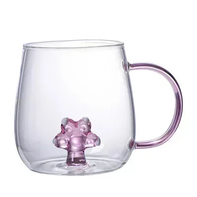 Cartoon Animal Glass Cup Cute Borosilicate Drinking Mug