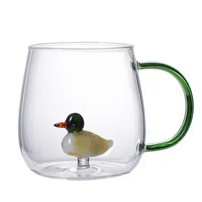 Cartoon Animal Glass Cup Cute Borosilicate Drinking Mug