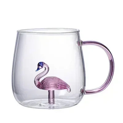 Cartoon Animal Glass Cup Cute Borosilicate Drinking Mug
