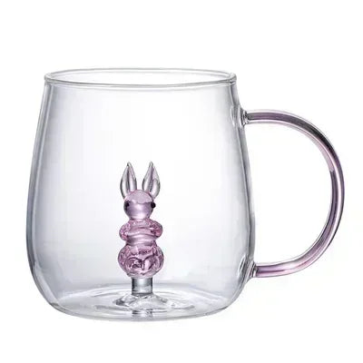 Cartoon Animal Glass Cup Cute Borosilicate Drinking Mug