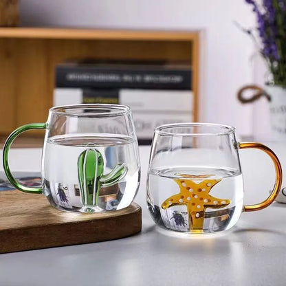 Cartoon Animal Glass Cup Cute Borosilicate Drinking Mug